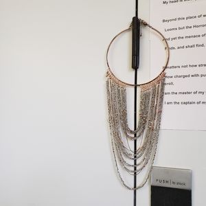 Earth tones dangling choker